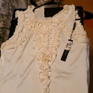 Size small white Elie Tahari silk shirt